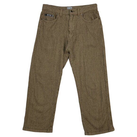 Moschino Jean Plaid Pant 34 Wool Blend Relaxed Fit Mid Rise Cropped Heritage - Picture 1 of 12